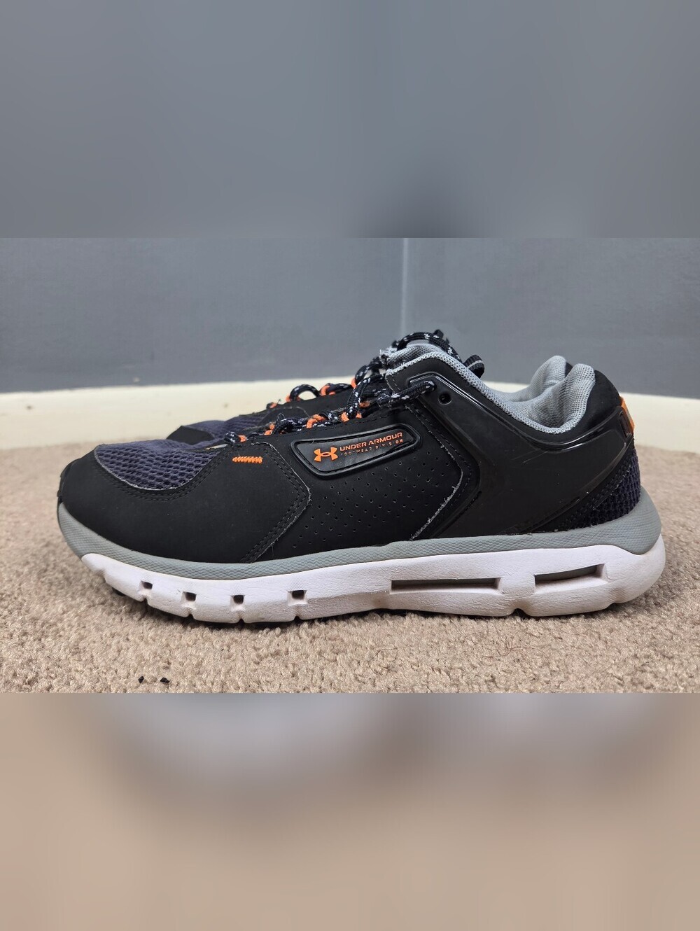 Under Armour Men’s Black & Orange Athletic Shoes
